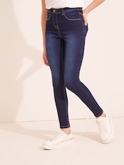 Indigoblau - Lipsy Jeggings mit hohem Bund und Taschen - Bild 1 von 4