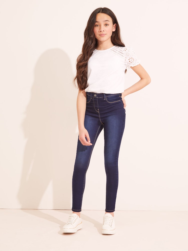 Indigoblau - Lipsy Jeggings mit hohem Bund und Taschen - Bild 2 von 4
