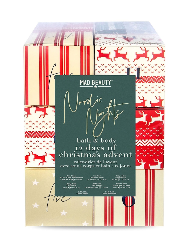 Mad Beauty Nordic 12 Days Of Christmas Cube Advent Calender - Image 1 of 3