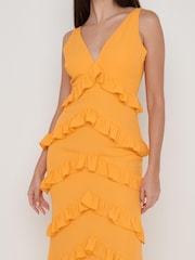 Pretty Lavish Orange Piper Ruffle Maxi Dress - Image 3 of 3