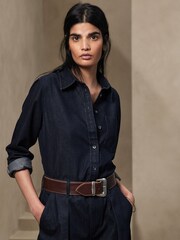 Banana Republic Blue Classic Denim Shirt - Image 1 of 1