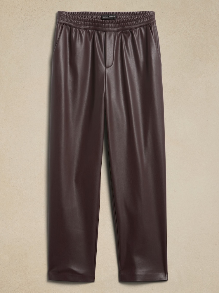 Banana Republic Chocolate Brown Chocolate Brown Faux Leather Trousers - Image 4 of 4