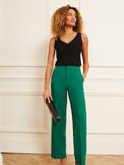 Love & Roses Black V Neck V Back Woven Vest - Image 4 of 4