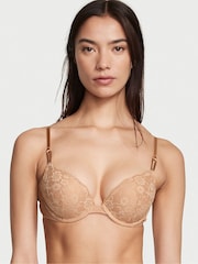 Victoria's Secret Praline Nude Lace T-Shirt Push Up Bra - Image 1 of 1