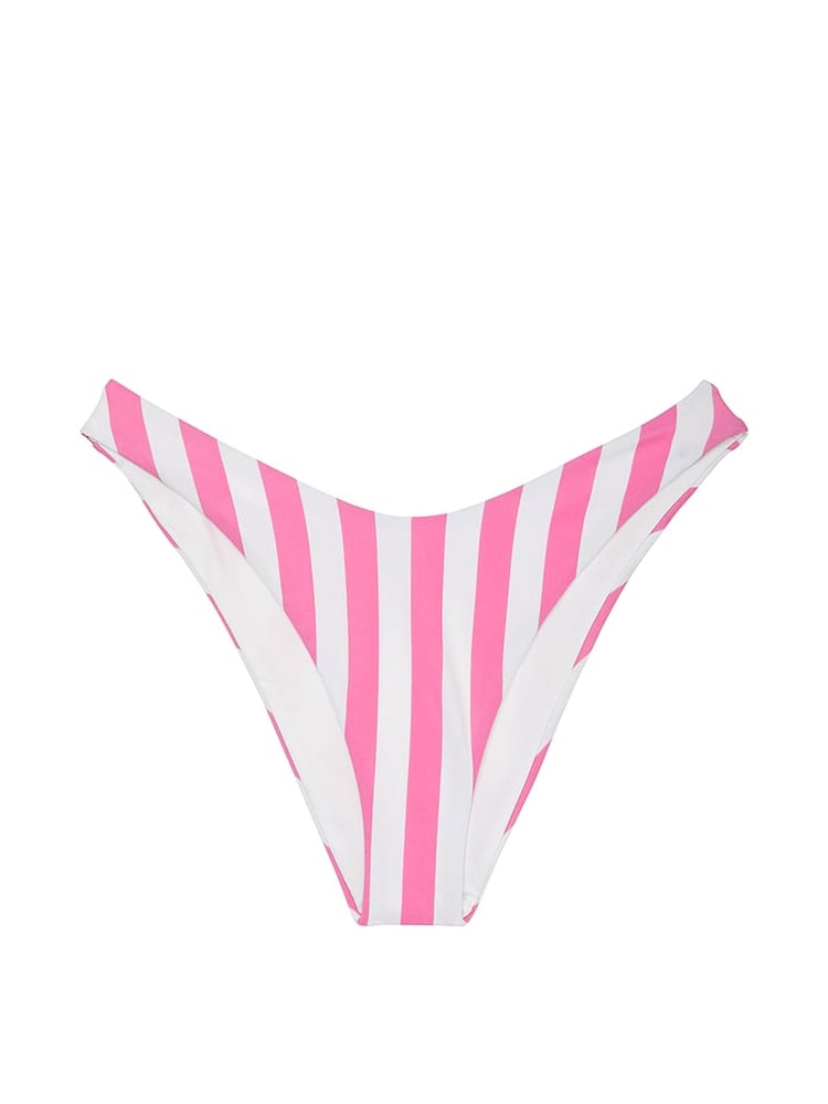 Victoria's Secret Pink Stripes High Leg MixandMatch Crossover HighWaist Bikini Bottom - Image 3 of 3
