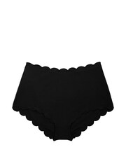 Victoria's Secret Black Brief Scallop Boyshort Swim Bikini Bottom - Image 3 of 3