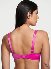 Victoria's Secret Fuchsia Frenzy Pink Smooth Shine Strap Add 2 Cups Push Up Bombshell Bra - Image 2 of 3