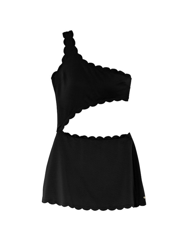 Victoria's Secret Black Scallop Swim Dress - Image 3 of 3