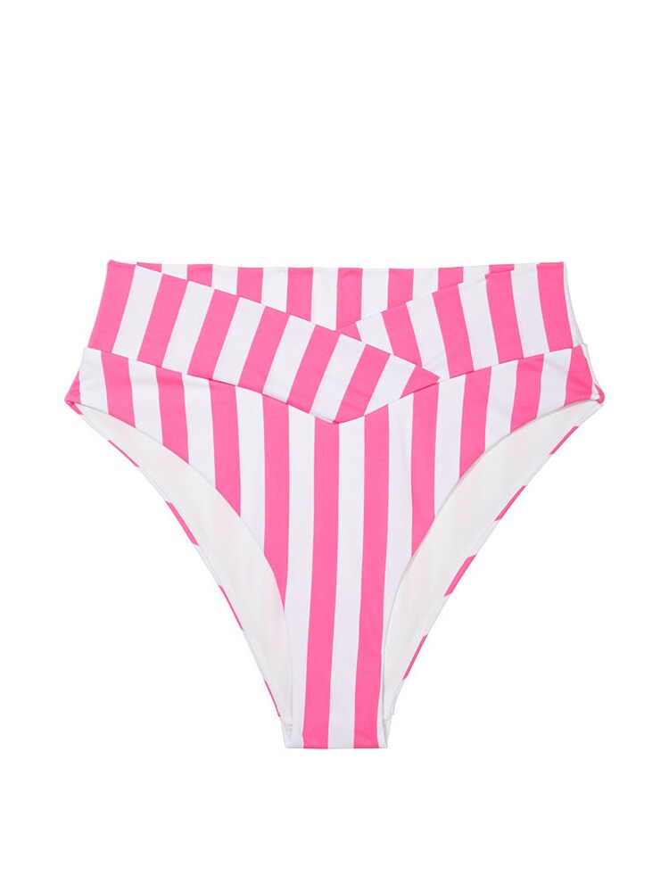 Victoria's Secret Pink Stripes High Waisted MixandMatch Crossover HighWaist Bikini Bottom - Image 3 of 3