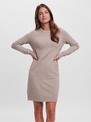 Vero Moda Stone Cosy Long Sleeve Jumper Dress - Image 2 of 5