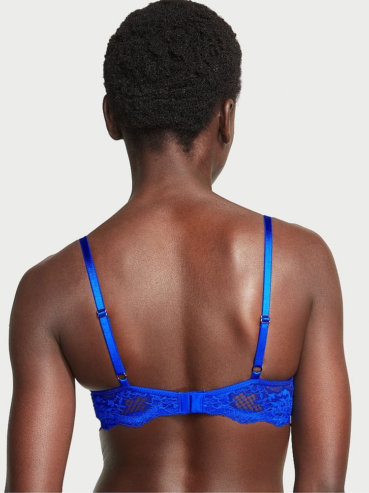 Victoria's Secret Blue Oar Push Up Strappy Fishnet Lace Bra - Image 2 of 3 Victoria's Secret Blue Oar Push Up Strappy Fishnet Lace Bra - Image 2 of 3
