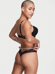 Victoria's Secret Black Shine Strap T-Bar Thong Knickers - Image 2 of 5