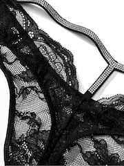 Victoria's Secret Black Shine Strap T-Bar Thong Knickers - Image 5 of 5