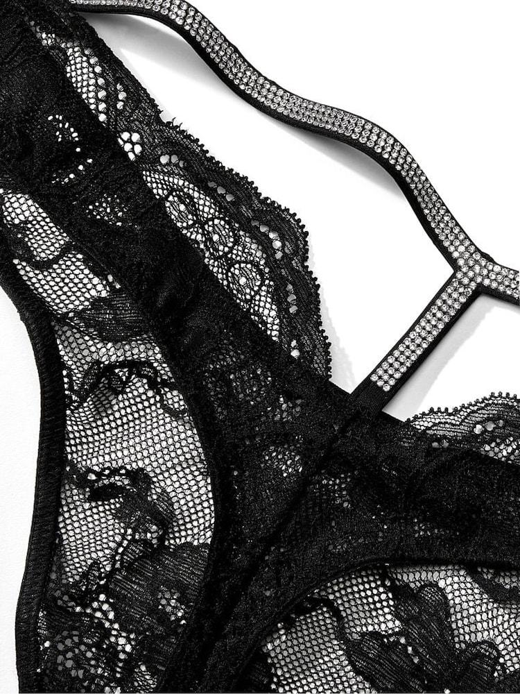Victoria's Secret Black Shine Strap T-Bar Thong Knickers - Image 5 of 5 Victoria's Secret Black Shine Strap T-Bar Thong Knickers - Image 5 of 5