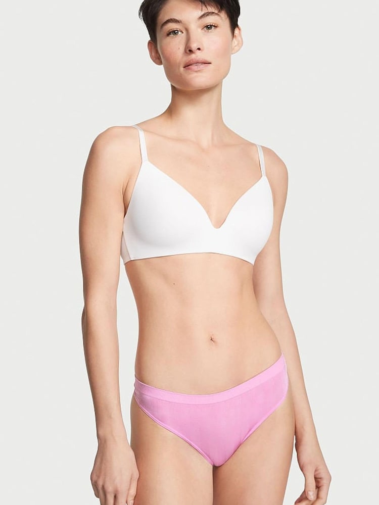 Victoria's Secret Lilac Chiffon Purple Seamless Thong Knickers - Image 1 of 1
