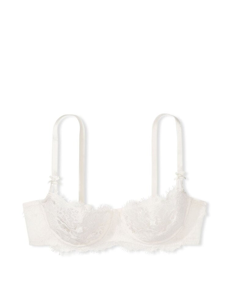 Victoria's Secret White Coconut Wicked Unlined Lace Balcony Bra - Image 3 of 3