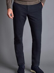 Charles Tyrwhitt Blue Slim Ultimate Non-Iron Chinos - Image 4 of 5