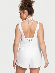 Victoria's Secret White Linen Playsuit Cover Up - Image 2 of 3