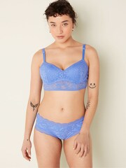 Victoria's Secret PINK Cornflower Blue Lace Wired Push Up Bralette - Image 1 of 4