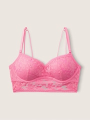 Victoria's Secret PINK Dreamy Pink Lace Wired Push Up Bralette - Image 4 of 6