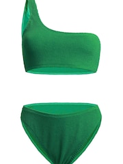 Vert émeraude - Bikini Linzi Roma à une épaule avec scrupules - Image 3 of 4