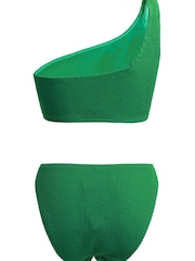 Vert émeraude - Bikini Linzi Roma à une épaule avec scrupules - Image 4 of 4