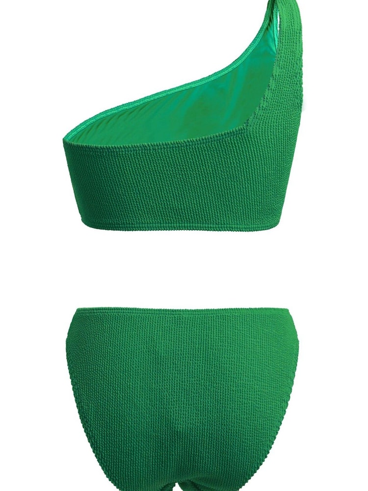 Vert émeraude - Bikini Linzi Roma à une épaule avec scrupules - Image 4 of 4