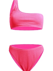 Linzi Pink Roma One Shoulder Scrunch Detail Bikini - Image 4 of 5