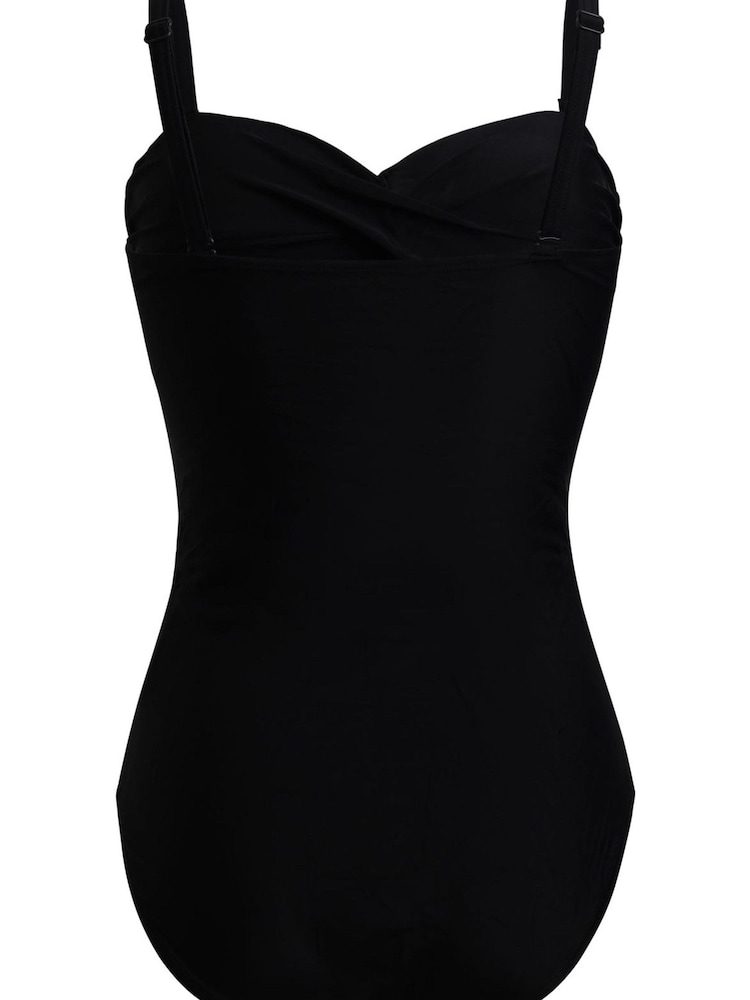 Linzi Black Capri Bandeau Soft Cupped Tummy Control Swimsuit With Detachable Straps - Image 4 of 4