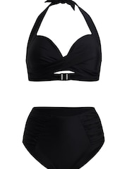 Linzi Black Amalfi Moulded Cup High Waist Bikini - Image 3 of 4