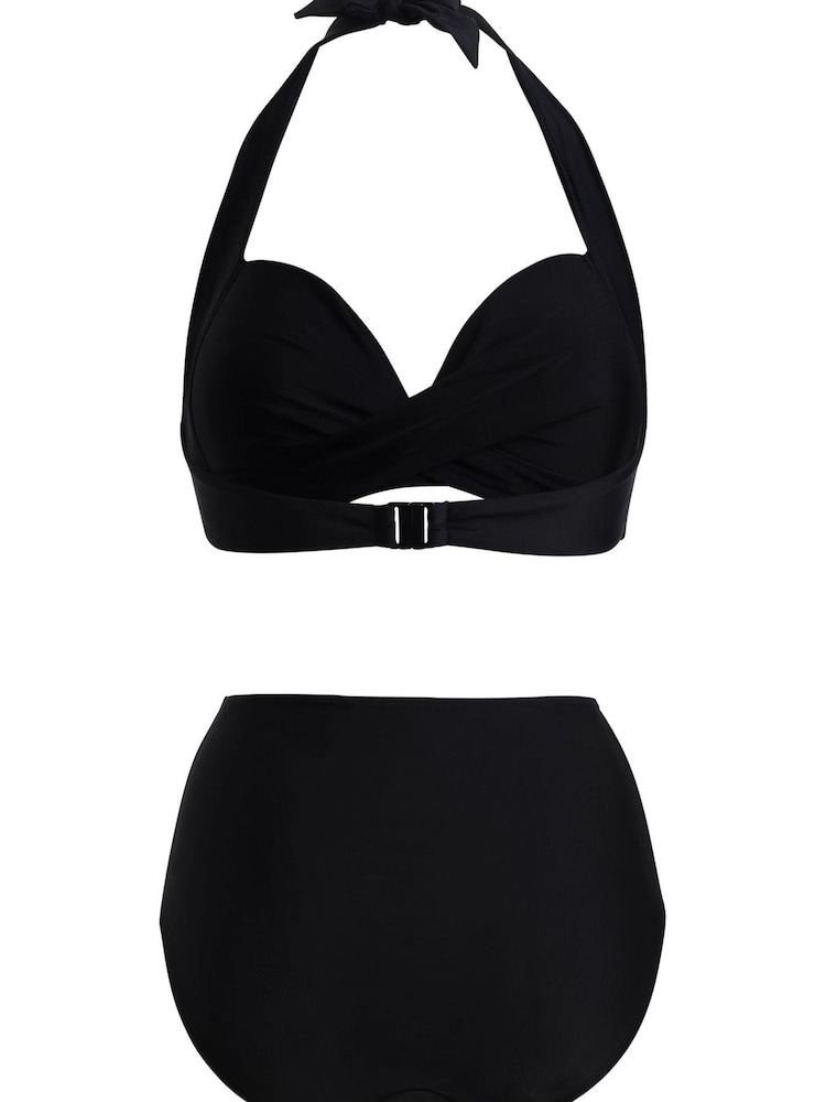 Linzi Black Amalfi Moulded Cup High Waist Bikini - Image 4 of 4 Linzi Black Amalfi Moulded Cup High Waist Bikini - Image 4 of 4