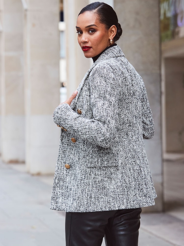 Sosandar Black Formal Boucle Blazer - Image 5 of 5