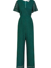 Yumi Emerald Green Lace Jumpsuit - Image 5 of 5