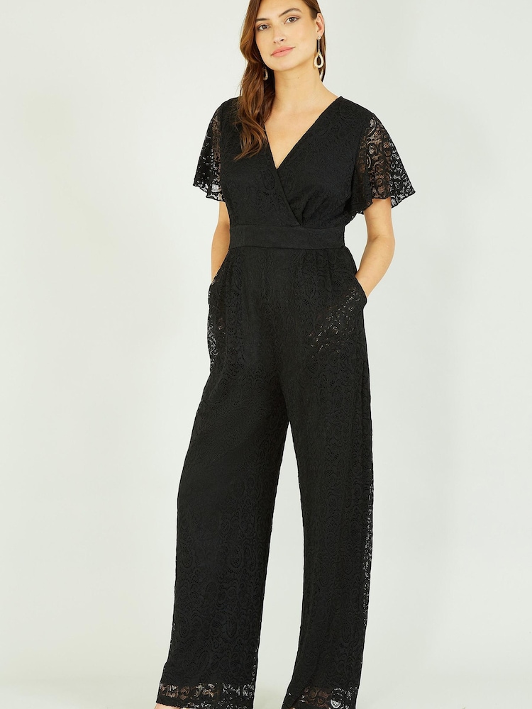 Yumi Black Lace Jumpsuit - Image 2 of 5
