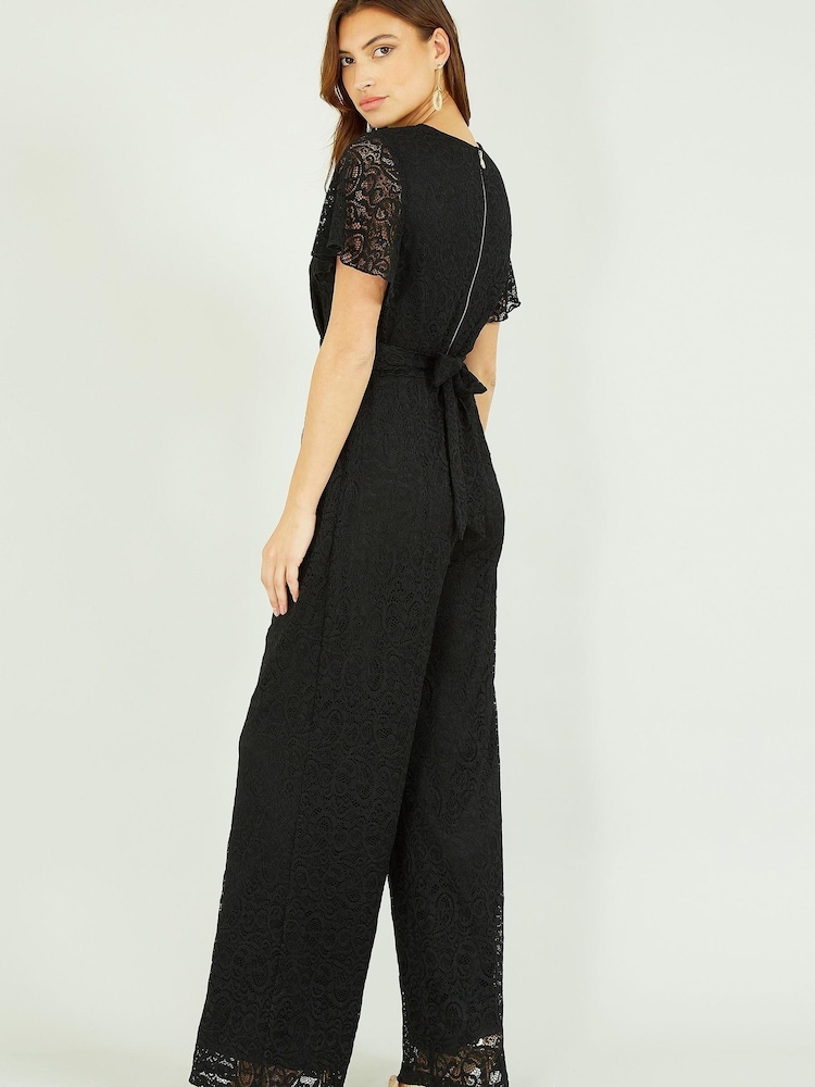 Yumi Black Lace Jumpsuit - Image 5 of 5