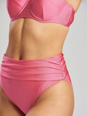 South Beach Pink Moulded Cup Bikini With Highwaist Brief - Image 2 of 5