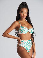 South Beach Pink Ruched Cup Wire Bikini Set - Image 2 of 4