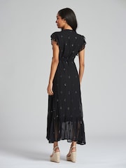 South Beach Black Sequin Detail Midi Dress - Image 5 of 5