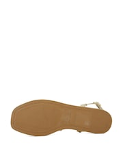 South Beach Gold Strappy Sandal with Padded Sole - Image 3 of 3