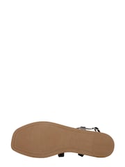 South Beach Black Strappy Sandal with Padded Sole - Image 4 of 4