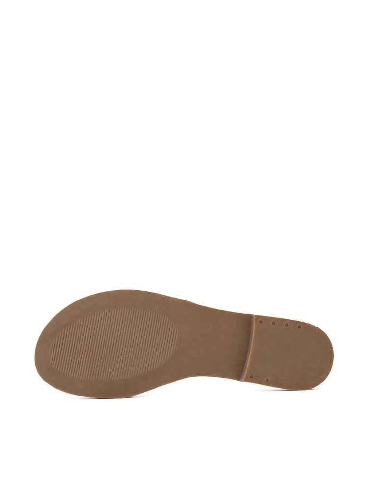 South Beach Neutral Multi Beaded Strappy Sandal - Image 4 of 4