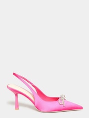 Long Tall Sally Pink Diamante Slingback Court - Image 3 of 5