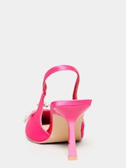 Long Tall Sally Pink Diamante Slingback Court - Image 4 of 5