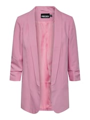 Pieces Pastel Pink Relaxed Ruched Sleeve Workwear Blazer - Image 5 of 5