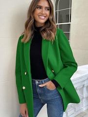 Lipsy Green Military Blazer Coat - Image 2 of 3