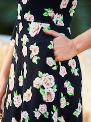 Sosandar V-образный вырез 3/4 Рукав Fit And Flare платья - Изображение 4 из 5