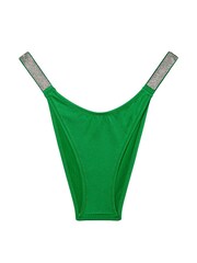 Victoria's Secret Verdant Green Brazilian Shine Strap Swim Bikini Bottom - Image 3 of 4