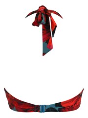 Pour Moi Red/Teal Padded Orchid Luxe Bikini Top - Image 5 of 5