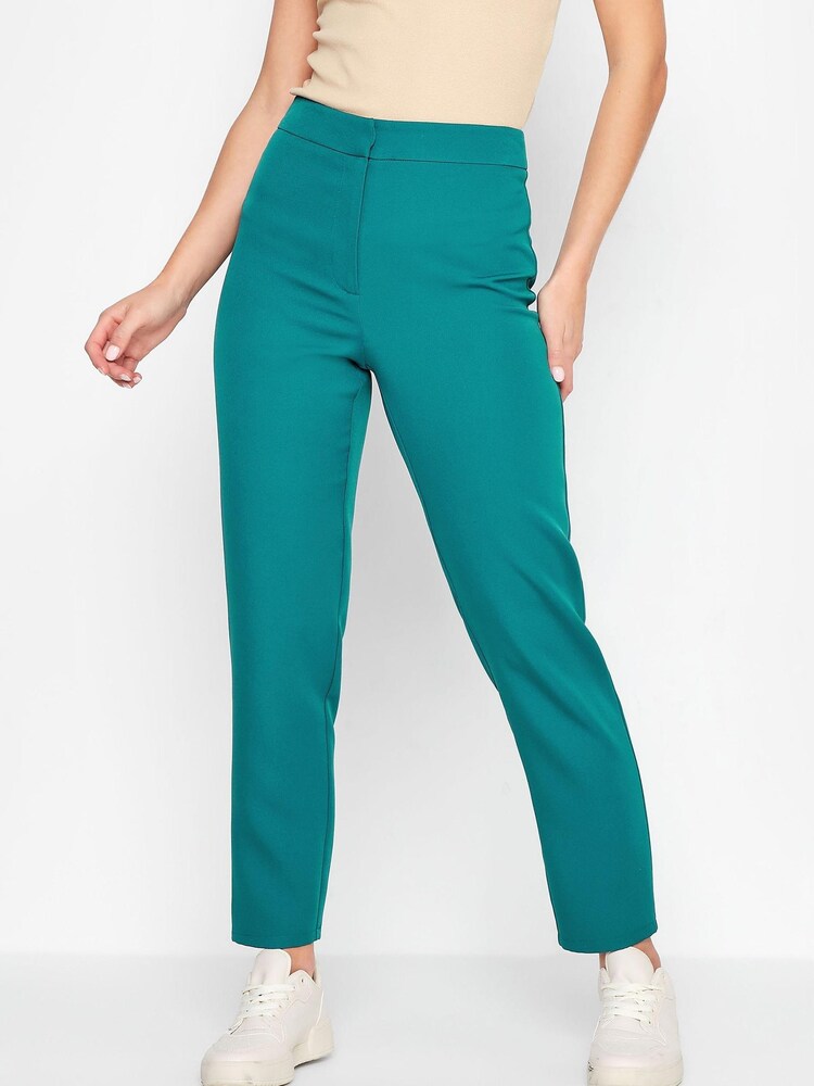 Grün - PixieGirl Kurzgröße Hose aus Neopren in Slim Fit - Bild 1 von 4