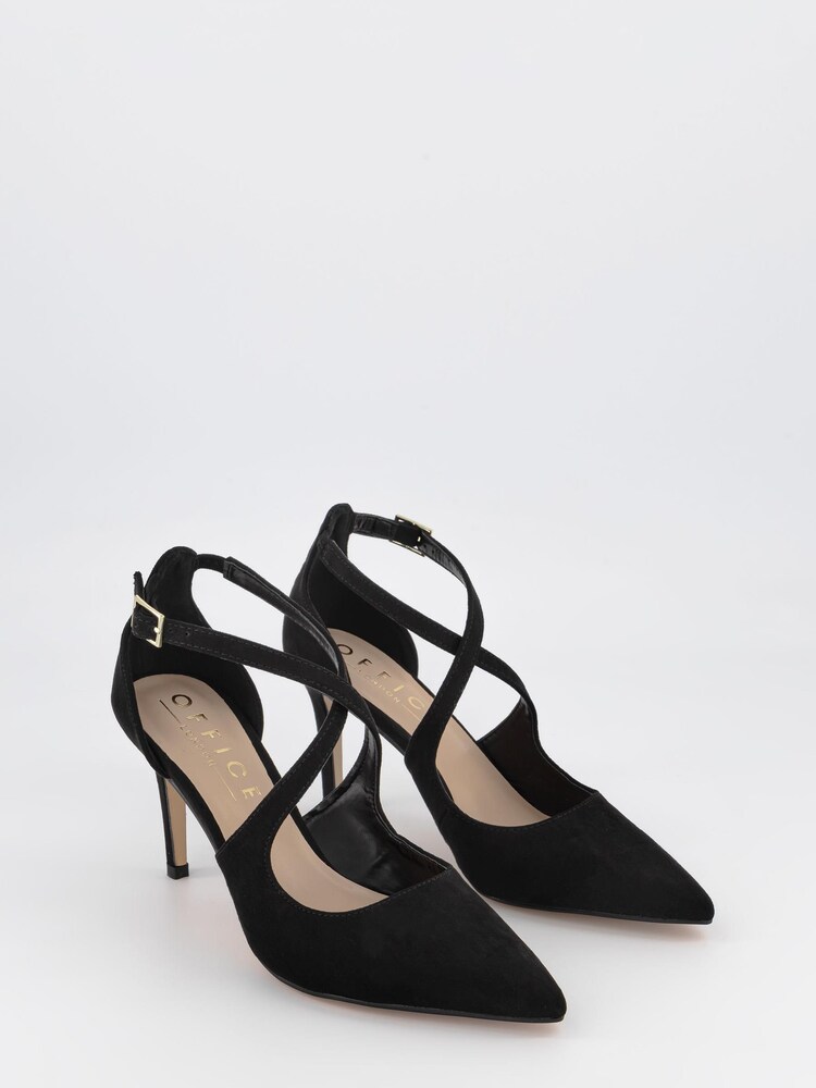 Office Black Myla Cross Strap Court Shoe - Image 1 of 4